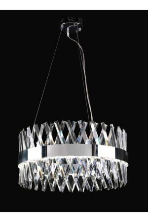 A Luxury Modern Kristal Taşlı Sarkıt Led Avize Kademeli 3 Renk Krom 50 Cm burenze401 - 4