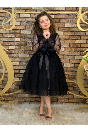 Abendkleid für Kinder, Modell Prinzessin, Schwarz, ABY4441 - 3