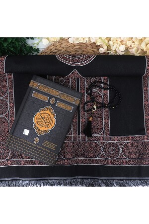 Acetatbox + mittelgroßer Koran + Gebetsteppich + Perlengebetsperlen – Kaaba - 5