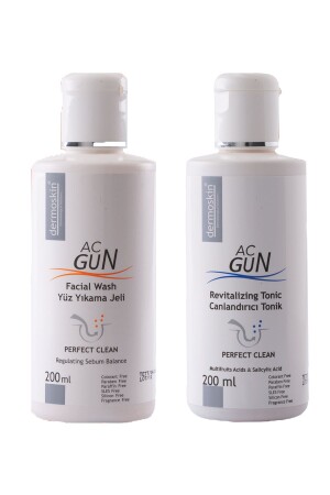 Acgun Gesichtswaschgel für zu Akne neigende Haut 200 ml + Acgun Revitalizing Tonic 200 ml DER6002541 - 1