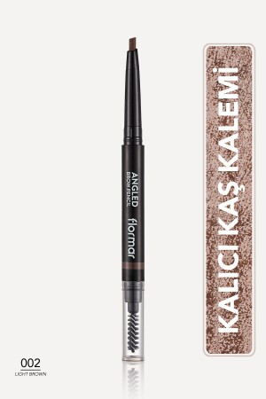 Açılı Kaş Kalemi Ve Kaş Fırçası (açık Kahve) - Angled Brow Pencil - 002 Light Brown - 8690604572045 - 2