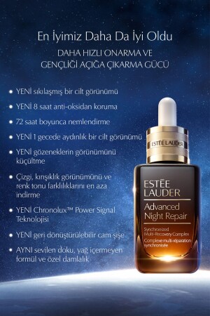 Advanced Night Repair 4er-Set, reparierendes Lifting, hilft effektiv bei der Kollagenproduktion, 50 ml + 15 ml + 30 ml + 5 ml - 6