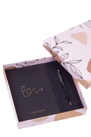 Agenda-Stift-Geschenkset für Ärzte / personalisierte Geschenkbox für medizinisches Fachpersonal / Firmengeschenk KH00045DAKHSSCKOHK - 3