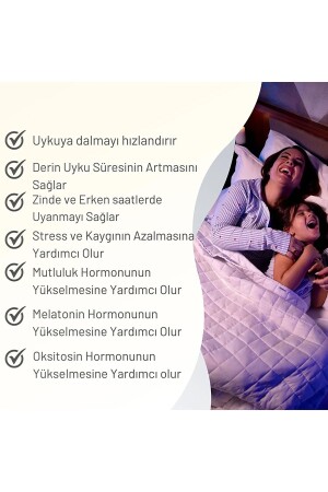 Ağırlıklı Battaniye Tek Kişilik Yorgan 6 Kg Mavi 155x215 %100 Pamuk 4 Mevsim Kullanılabilir - 6