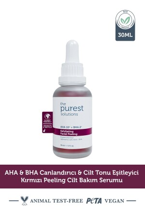 Aha & Bha Canlandırıcı & Cilt Tonu Eşitleyici Kırmızı Peeling Cilt Serumu 30 Ml (aha 10% - Bha 2%) - 1