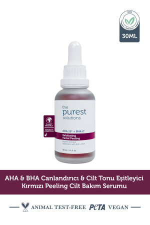 Aha & Bha Canlandırıcı & Cilt Tonu Eşitleyici Kırmızı Peeling Cilt Serumu 30 Ml (aha 10% - Bha 2%) - 3