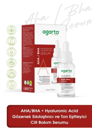 AHA & BHA Gözenek Sıkılaştırmaya ve Cilt Tonu Eşitlemeye Yardımcı Kırmızı Peeling Serum 30ML 8699943342531 - 2