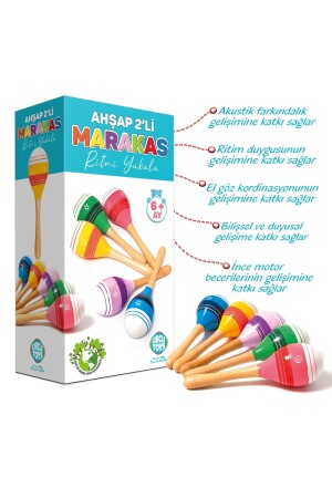 Ahşap 2'li Marakas Seti - Ritmi Yakala - 7