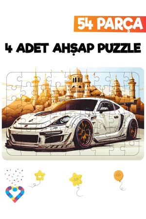 Ahşap 54 Parça 4 Adet Çocuk Puzzle - 4