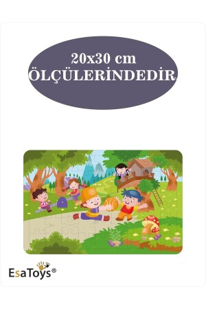 Ahşap 54 Parça Çocuk Puzzle - 5