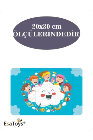 Ahşap 54 Parça Çocuk Puzzle - 5