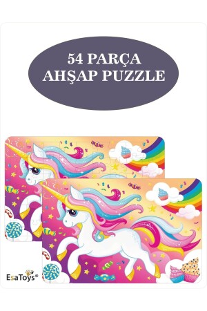 Ahşap 54 Parça Çocuk Puzzle - 1