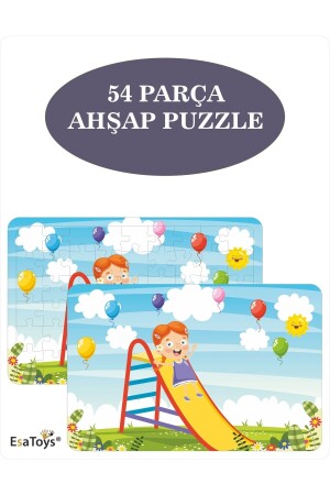 Ahşap 54 Parça Çocuk Puzzle - 2