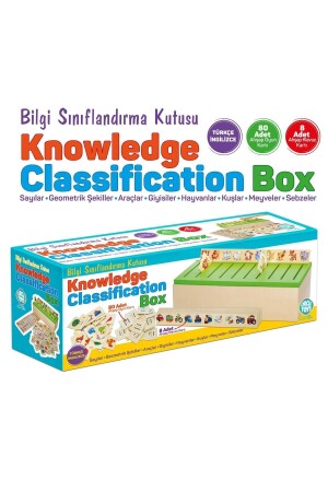 Ahşap Bilgi Sınıflandırma Kutusu Eğitici Mazgallı Oyuncak 88 Parça Knowledge Classification Box - 7