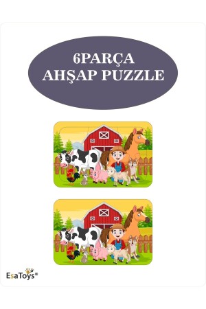 Ahşap Çocuk Puzzle 6 Parça - 3