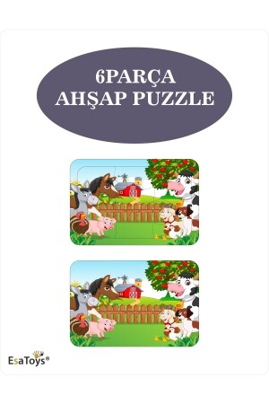 Ahşap Çocuk Puzzle 6 Parça - 3