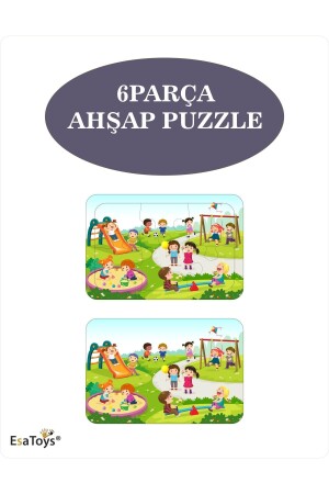 Ahşap Çocuk Puzzle 6 Parça - 2