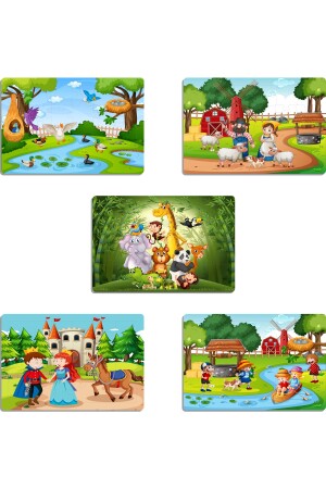 Ahşap Çocuk Yapboz Puzzle Seti 10’lu (model-1-2) eticset351 - 6