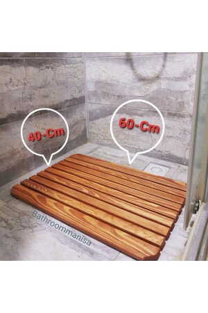 Banyo Ahşap Duş Paspası Bt45451345 - 8