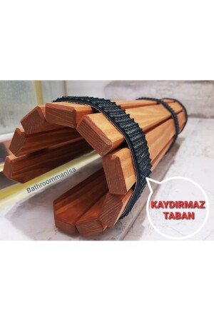 Banyo Ahşap Duş Paspası Bt45451345 - 9