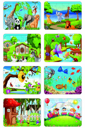 Ahşap Puzzle 8 Li PZ81348399Q87 - 7