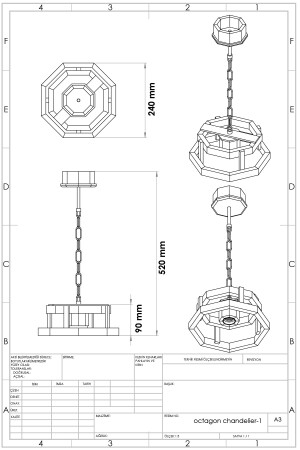 Ahşap Sarkıt Avize Tek'li MSF10001-01 - 8