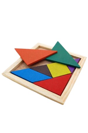 Ahşap Tangram Zeka Gelişim Eğitici Oyuncak Mini Boy 7x7 Cm - 5