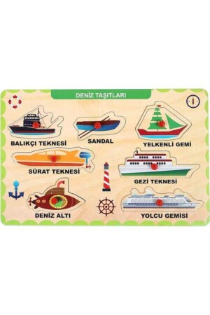 Ahşap Tutmalı Eğitici Yapboz Puzzle Seti 4 Adet - 4