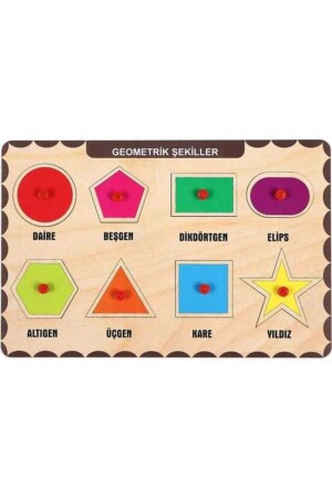 Ahşap Tutmalı Eğitici Yapboz Puzzle Seti 4 Adet - 5