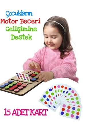 Ahşap Yapboz Oyuncak Montessori Renk Eşleştirme Zeka Gelişim Çocuk Mantık Oyunu charisa4599 - 3