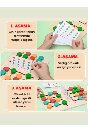 Ahşap Yapboz Oyuncak Montessori Renk Eşleştirme Zeka Gelişim Çocuk Mantık Oyunu charisa4599 - 7