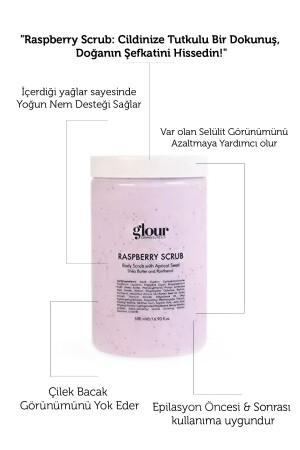 Ahududu Özlü Vücut Peelingi - Body Scrub Raspberry 500 ml - 2