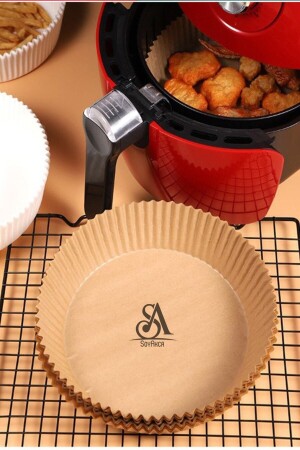 Airfryer (Air Fryer) Fritteusen-Backpapier – 50 Stück 16 cm – 50 Stück Soyakca-Backpapier 50 Stück - 1