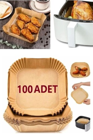 Airfryer-Backpapier XL-XXL-große Größe – 100 Stück Airfryer-Papier – Ofenpapier zum einmaligen Gebrauch - 3