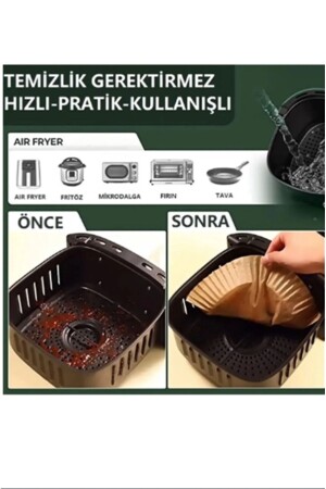 Airfryer Pişirme Kağıdı Xl-xxl-büyük Boy-100 Adet Hava Fritöz Kağıdı- Fırın Kağıdı Tek Kullanım - 4