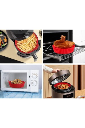 Airfryer Silikon Pişirme Kabı - Hava Fritözü Kabı -airfryer Aksesuar - Tüm Airfryer'lara Uyumlu - 4