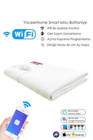 Akıllı Elektrikli Battaniye Wifi Uzaktan Kontol Smart Akıllı Yatak Isıtıcı Alt Battaniye ios - 2