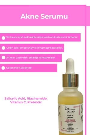 Akne Serumu - Anti Acne Serum Salicylic Acid, Niacinamide, Prebiotic Ve C Vitaminli Serum 30 ml A30053S - 2