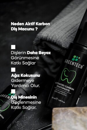 Aktif Karbon Diş Beyazlatma Macunu 50 ml - 4