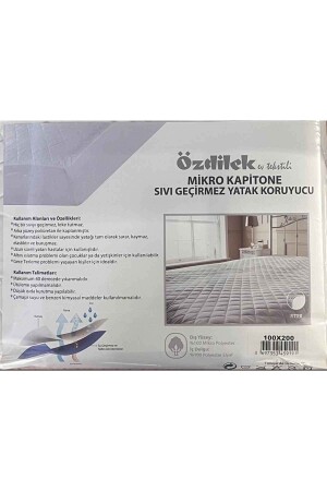 Alez Mikro Kapitone Sıvı Geçirmez Yatak Koruyucu Fitted 100*200 - 2