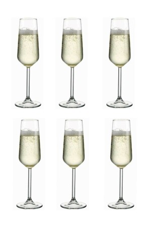 Allegra 6-teiliges Kelchflöten-Champagnerglas mit Fuß SRY-PB000597 - 3