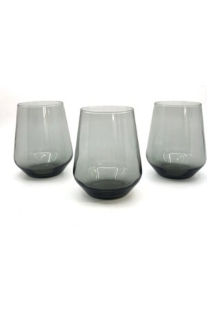 Allegra Kaffee-Wasserglas-Set, 6 Wassergläser, Grau, pb420202-g - 4