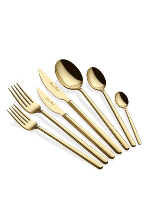 Allegra Titanium Gold Gabel-Löffel-Messer-Set 42-teilig für 6 Personen allegra42series - 3