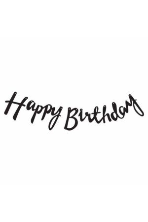 Alles Gute zum Geburtstag Kalligraphie Banner Schriftart Schwarz 110 cm - 2