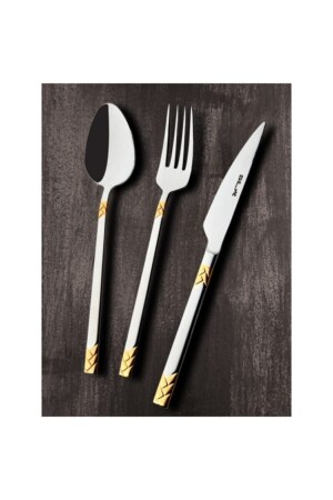 Almira Gold 60-teiliges Löffel-Gabel-Set Geschirr ALMİRA GOLD - 1