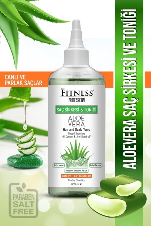 Aloe Vera Extrakt Haaressig & Haartonikum 400 ml – Anti-Schuppen und Anti-Haarausfall – Schnelles Wachstum, wirksam - 2