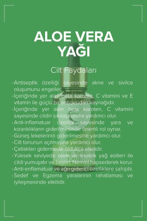 Aloe Vera Yağı %100 Saf ve Soğuk Sıkım - 5