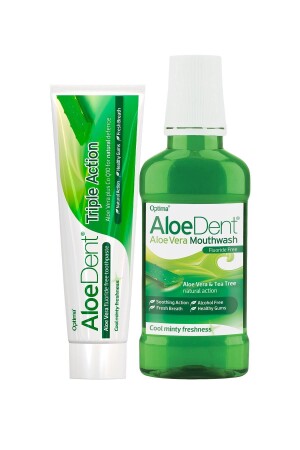 Aloevera 3 Etkili Diş Macunu Florür Ve Sls Içermeyen 100ml Ağız Bakım Suyu 250ml Aloe Dent PKT.ALOE.01.PER.004 - 2