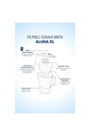 Aluna Xl Maxtra Filtreli Su Arıtmalı 3.5 Lt. Akıllı Beyaz Sürahi AB3297 - 7