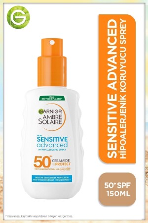 Ambre Solaire Sensitive Advanced Hipoalerjenik Güneş Koruyucu Sprey Spf50 150ml - 1